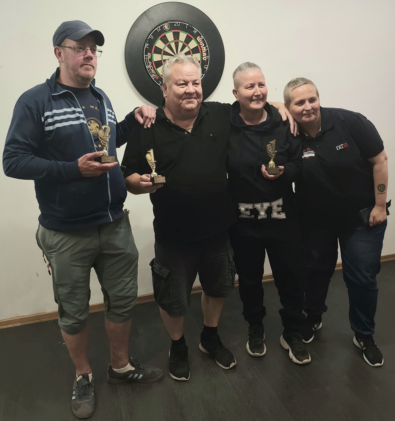 Finalisterna från vänster: Martin, Tompa, Linda och Angelica (Foto Benny B)